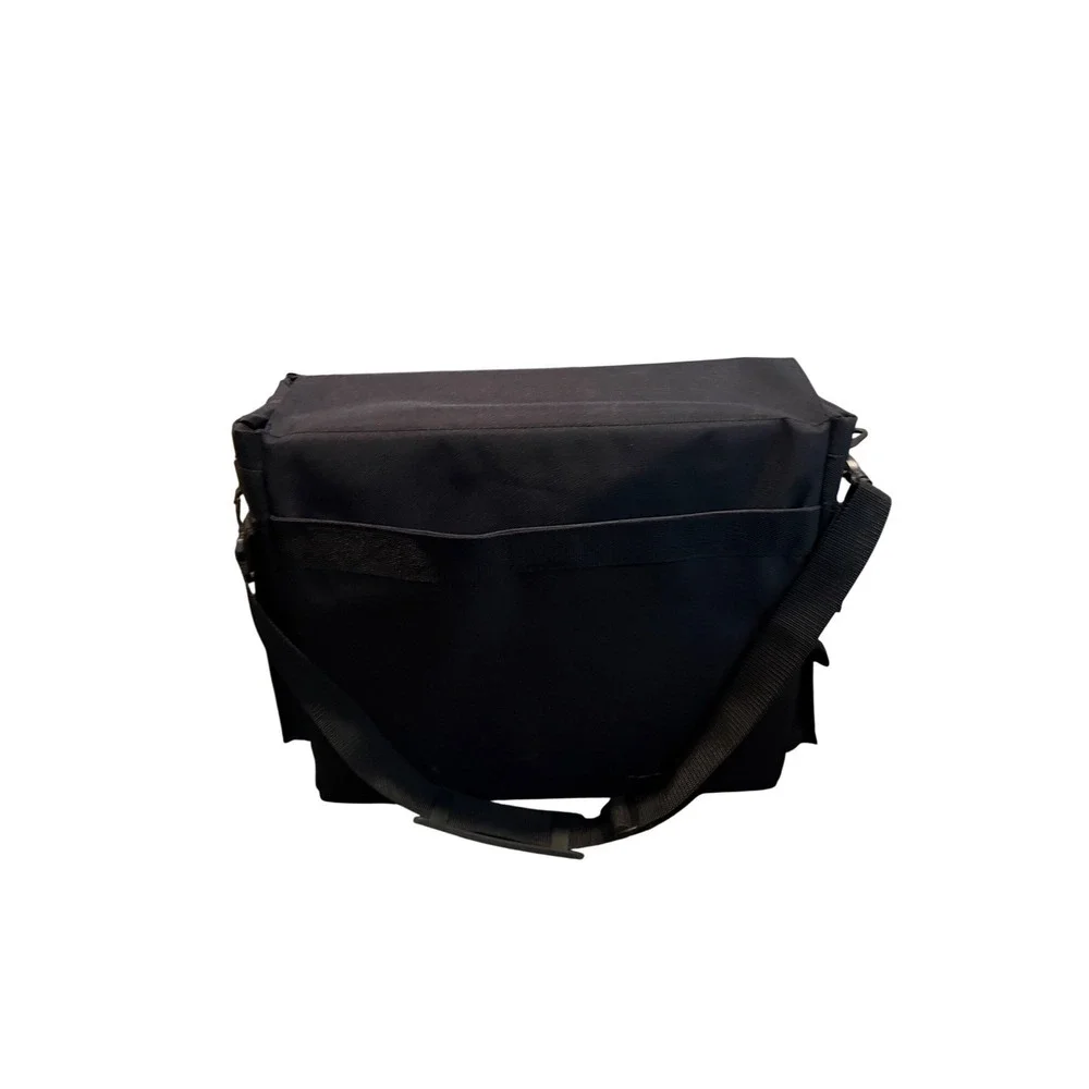 Crop in Style Black Messenger Bag with‎ Marker Slots and Strap- Includes Markers